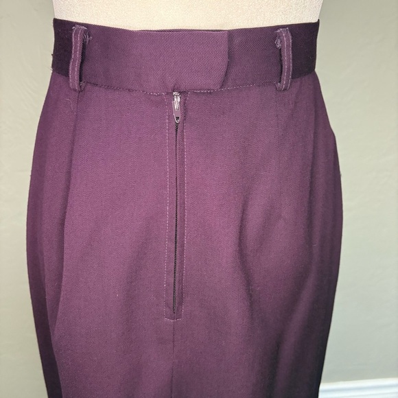 ❤️Vintage JH Collectibles 100% Wool Skirt Purple Midi High Waist Classic - Picture 8 of 13